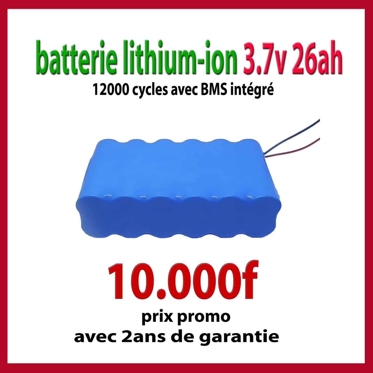 Batterie lithium-ion 3,7v 26ah