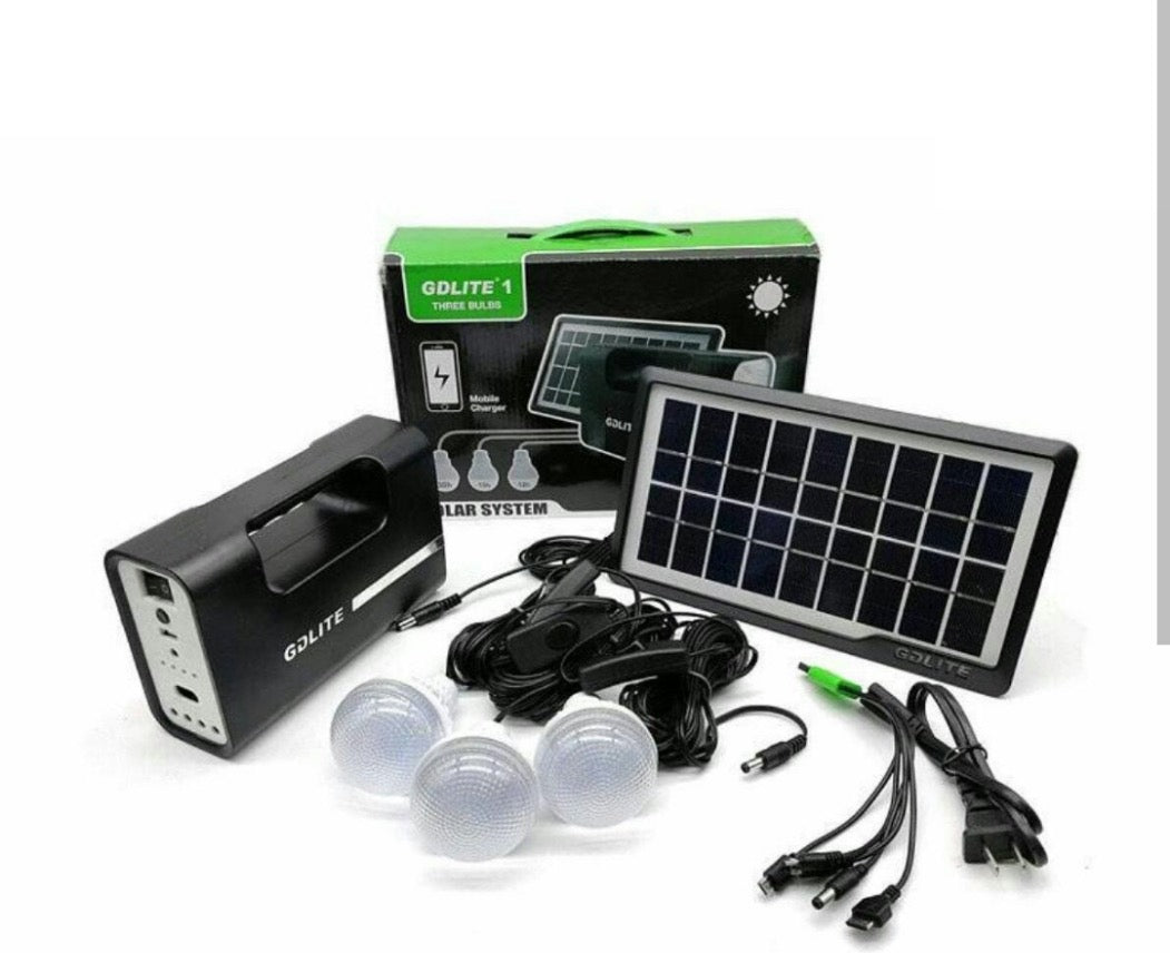 Kit d’éclairage solaire à 3 ampoules