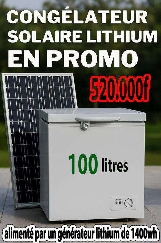 Congélateur solaire lithium 100L