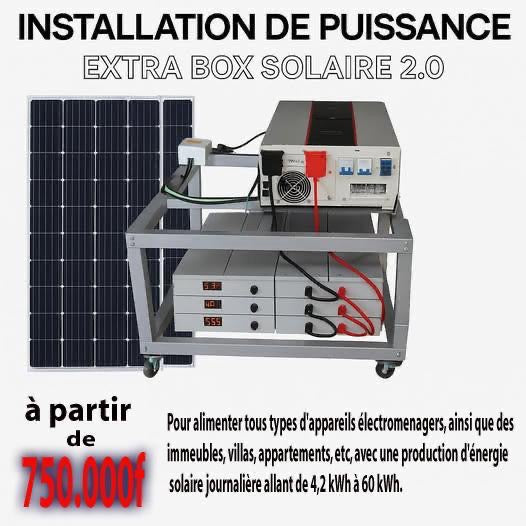 Kit solaire très puissant pour duplex et villa À partir de 750.000f